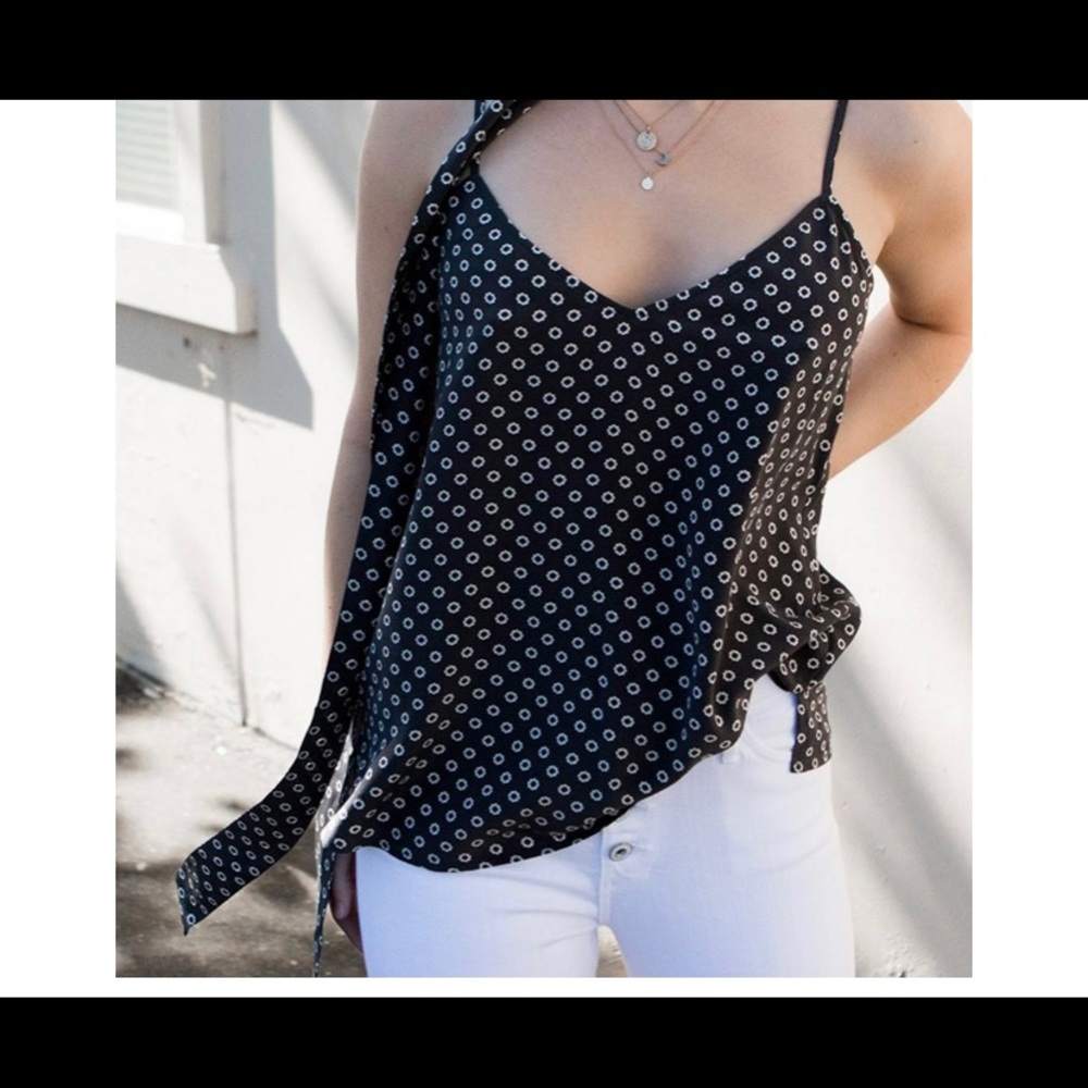 AG Lisette gray silk tank